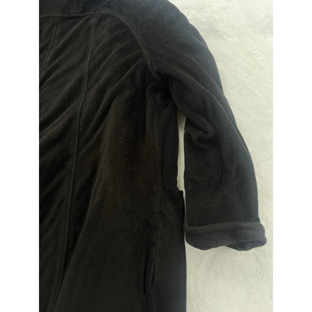 Vintage LL Bean Women's Wool Blend Long Trench Coat Black‎ Made In USA